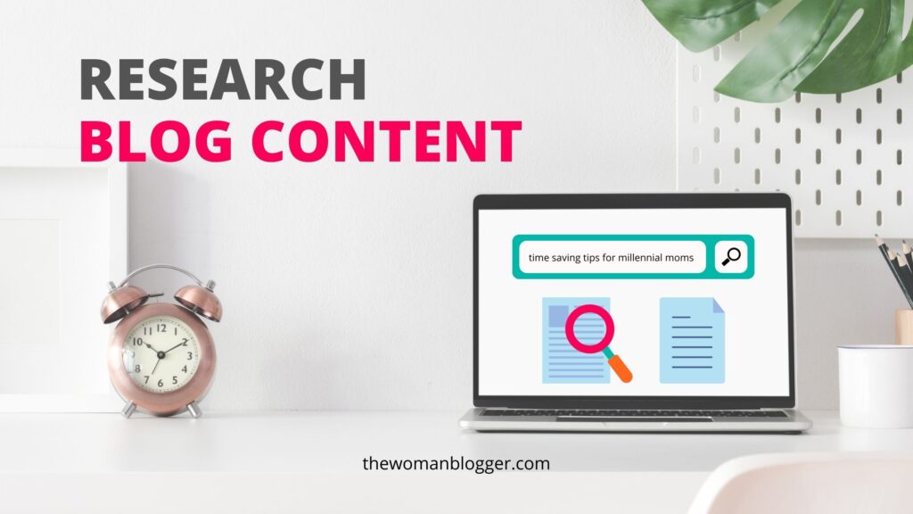 blog research content in blogging schedule